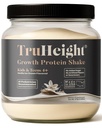TruHeight Growth Protein Shake (Vanilla Ice Cream Flavor, Whey) Croissance et développement Poudre de protéines pour les enfants et les adolescents - Boissons de gain de poids - approuvées par les pédiatres, Picky Eater Vitamine, 4 ans et plus