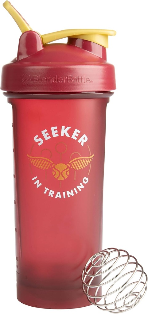 Bouteille de mélangeur Harry Potter, 28 oz - Sourire dans l'entraînement - BlenderBall Wisk Mixer Ball - Mélange de poudre de protéines, boissons sportives, Shakes, Smoothies et plus