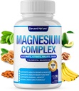 Magnésium Complex 7 Supplément de magnésium élémentaire 1000mg – Magnésium Glycinate, Citrate, Malate, Taurate, Oxyde, Aspartate, Orotate Non-GMO 90 Capsules