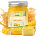 (12 OZ) Irish Sea Moss Gel Bio cru Maïs végétalien aromatisé naturel Seamos Supplément 102 Vitamines et minéraux Sauvage récolte non-OGM Immune Defense Booster Thyroïde Soutien digestif