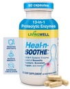 HEAL-N-SOOTHE Joint Support Suppléments - Enzymes protéolytiques comme Bromelain & Papain, avec Boswellia, Turmeric & Ginger- favorise la fonction digestive protéinique et la défense du corps Wellness- 60 Compte (1 Pack)