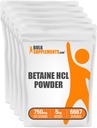 BulkSupplements.com Bétaine HCl Poudre - Supplément de chlorhydrate de bétaine, Bétaine Poudre - Bétaine 750mg, Soutien de santé digestif - Sans gluten, 750mg par portion, 5kg (11 lbs)