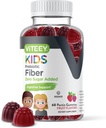 Fibre prébiotique Viteey pour enfants pour le soulagement de la constipation, soutien de la santé digestive, soutien de poids naturel - Fibre 4g, Zéro sucre ajouté, végétalien, sans gluten - Gummy goûté aux fruits à croquer