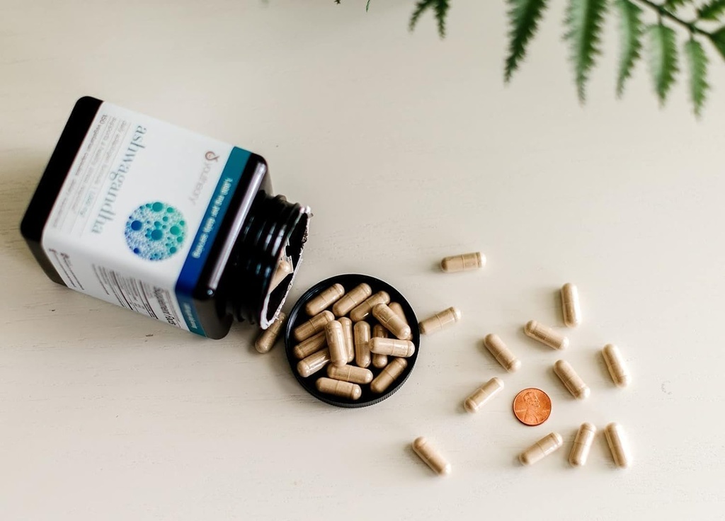 Ashwagaandha Supplément Organique KSM-66 Ashwagaandha Supplément Végétarien 180 Capsules, 1000mg par jour de service, aider à soutenir une réponse saine à la gestion du stress, clair