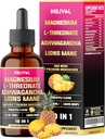 10en1 Magnesium L-Thréonate gouttes liquides avec Ashwagadha, Lions Mane et 7 autres herbes - 1 Fl Oz - Arôme d'ananas