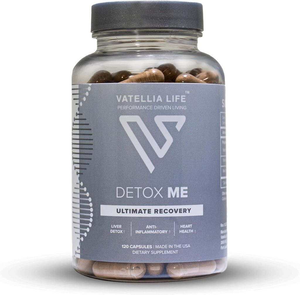 Vatellia Life New from Detox Me - Boosts Energy Sulfite Elimination - Supports Digestion & Gut Health - Vitamin K2 (MK-4), Plus B12, Folate - 60 Day Supply - Supplement for Men and Women - 120 Count