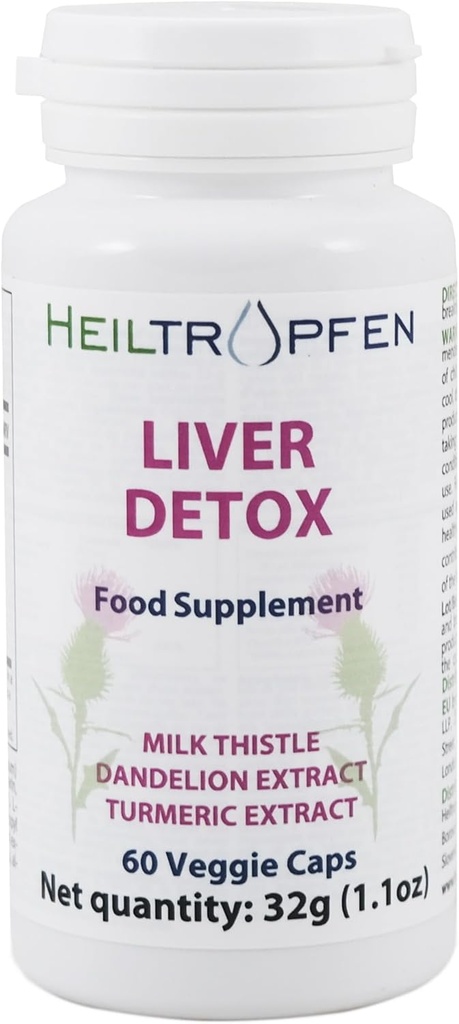 Heiltropfen Liver Detox Vegetarian caps | 60 Capsules | Dietary Supplement