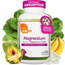 Zahler - Capsules de supplément de magnésium 200 mg (90 comte) Citrate de magnésium bioactif certifié Kosher pour absorption maximale - Minéral de magnésium naturel pour les hommes et les femmes - Meilleurs suppléments de magnésium
