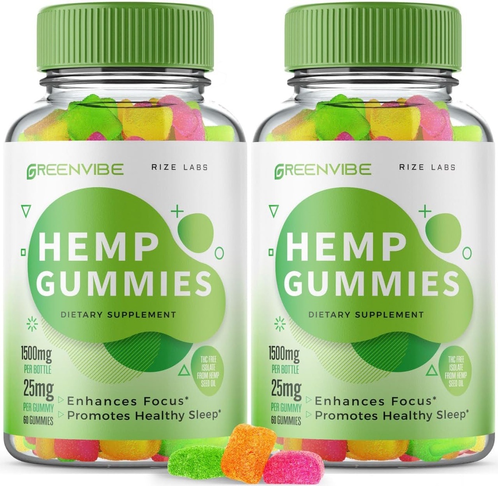 les laboratoires de taille (paquet de 2 Gommies de Vibe Verte - Supplément All-Natural pour calme, aide au sommeil et bien-être général, Gummy de Vibe Verte Holistic Relaxation, GreenVibe Avis Gomitas (120 Gommies)