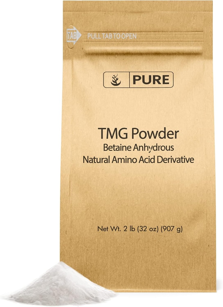 Ingrédients originaux purs Triméthylglycine (2lb) TMG poudre, végétalien et sans gluten.