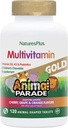 Natures Plus Animal Parade Gold Children's Multivitamin - 120 Animal-Shaped Chewable Tablets - Assorted Cherry, Orange & Grape Flavors - Vegan, Gluten Free - 60 Total Servings
