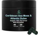 Capsules de mousse de mer biologique 100% Pure Caribbean Sea Moss + Dulse Seaweed