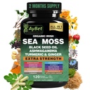 Mousse de mer irlandaise biologique, huile de graines noires, Ashwagandha, curcuma,Ginger Capsule, Bladderwrack, Burdock, VIT C&VIT D3, Elderberry, Manuka Honey, Dandelion, Yellow Dock, Apple Cider Vinegar, Halal, Vegan