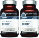 Qualité de vie AHCC Kinoko Platinum 750 mg – Supplément de soutien immunitaire Premium - Pack de 2, 60 bouteilles de comptage