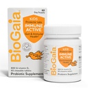 BioGaia Immune Enfants actifs : Probiotique + vitamine D pour la santé digestive et immunitaire : 3 ans et plus Allergène, laiterie, soja et sans gluten : confiance des pédiatres : 60 jours d'approvisionnement