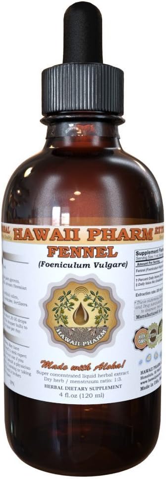 Extrait liquide de fenouil d'Hawaii, supplément de poudre de fenouil (Foeniculum Vulgare) 2 oz