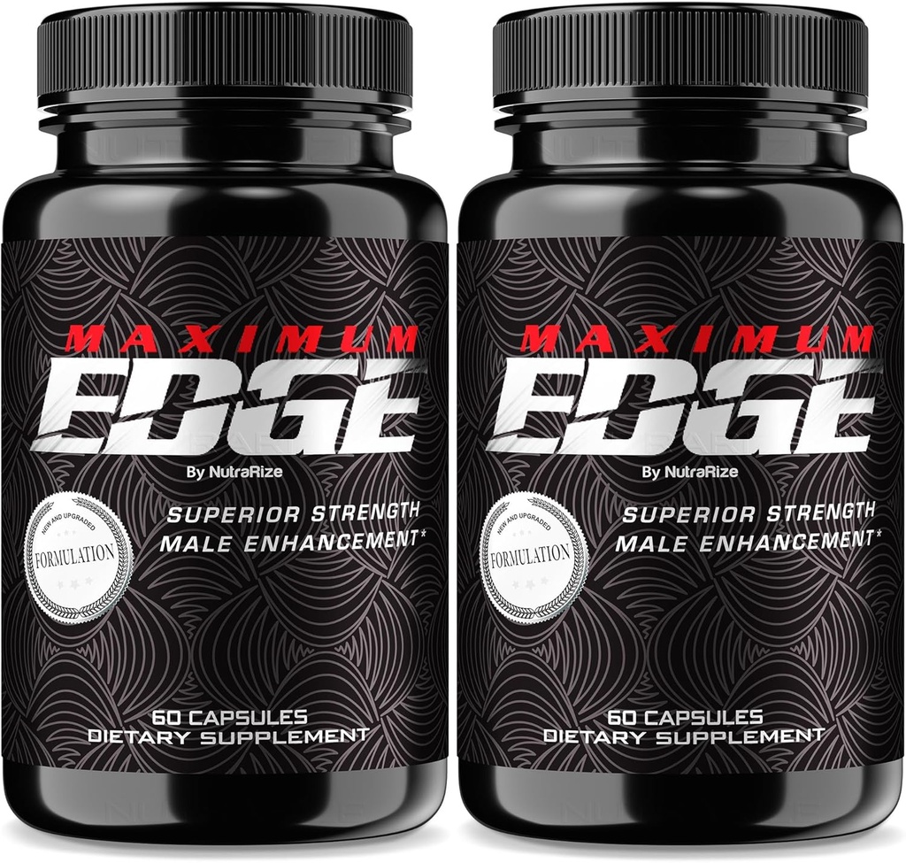 (2 Pack) Pilules Homme Edge Maximum - Capsules Edge Maximum pour les hommes, formule quotidienne complète pour le bien-être global et la performance maximale, supplément diététique avancé MaximumEdge, Commentaires (120 Capsules)