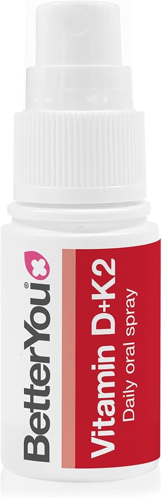 BetterYou D3000 and K2 Vitamin D Daily Oral Spray - Convenient Alternative for Tablets - Supports Bone Health and Boost Immune System - Prevents Blood Clotting - Natural Peppermint Flavor - 0.4 oz