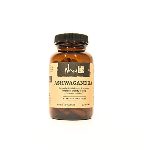 ISHA Ashwagandha Suppléments - Supplément à base de plantes naturelles, 500 mg ea (90 capsules de légumes)