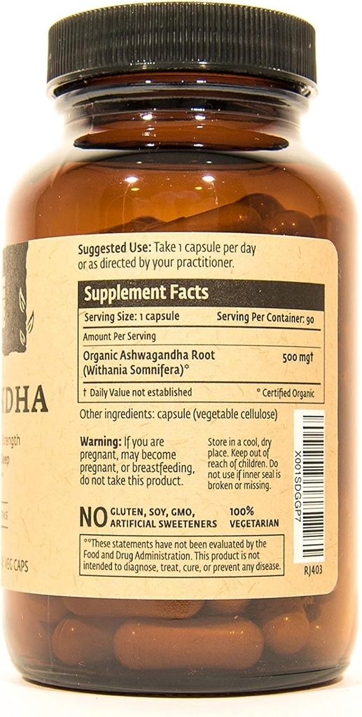 ISHA Ashwagandha Suppléments - Supplément à base de plantes naturelles, 500 mg ea (90 capsules de légumes)