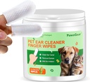 Essuie-oreilles pour chiens et chats - Nettoyage doux, élimination des odeurs désagréables, faites à partir d'extraits de plantes, 50 essuie-oreilles