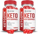 Laboratoires justifiés (2 Pack Ketosyn Keto ACV Gummies Advanced Formula 1000MG Ketosyn Keto Gummies vinaigre de cidre de pomme préparé avec du jus de betterave de grenade en poudre B12 Vegan Non OGM 120 Gummys
