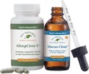 Combo-Pack de Sinus et de Gorge - Sérum homéopathique naturel pour le phlegme et la congestion et supplément à base de plantes AllergiClear-S pour la santé respiratoire et la fonction