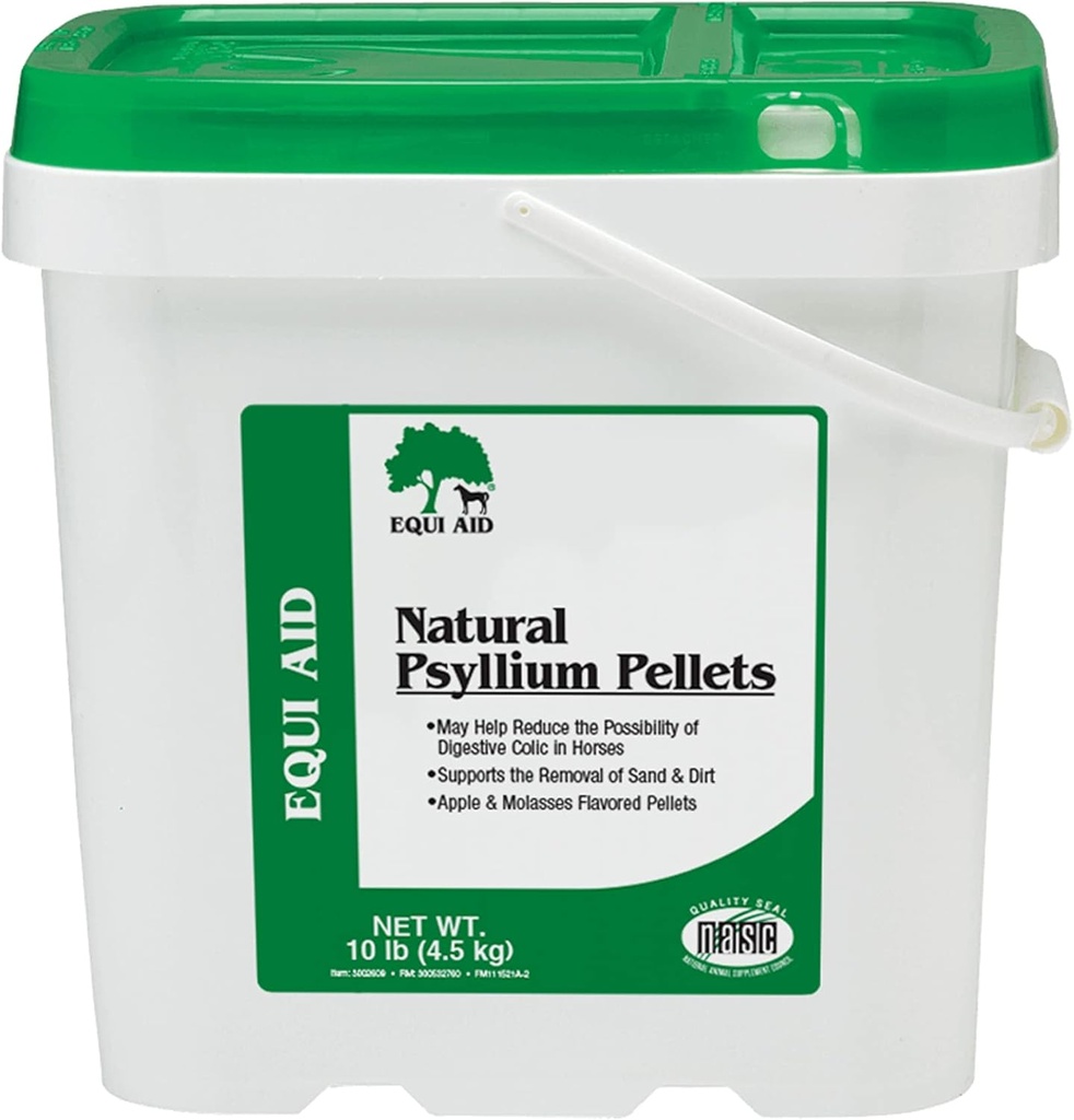 Farnam Equi Aid Cheval naturel Psyllium Pellets Supplément, soutient l'enlèvement de sable et de dirt du colon ventral, 10 livres, 32 scoops