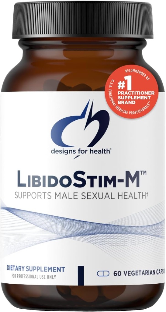 Designs for Health LibidoStim-M - Formula for Men with Tribulus, DIM + Horny Goat Weed - Non-GMO + Gluten Free Herbal Supplement to Help Maintain Normal Testosterone (60 Capsules)