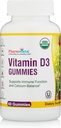 Vitamine D3 Gummies-Tasty sans gélatine sans gluten pour prendre votre vitamine solaire (60 Count de cerise)