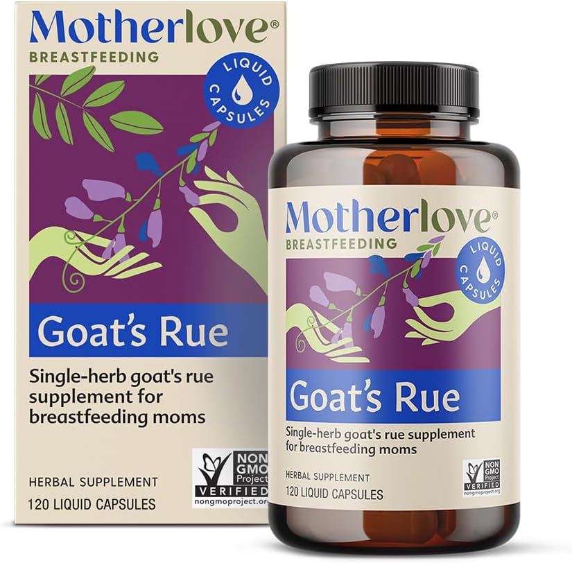 Motherlove Goat’s Rue (120 Liquid caps) Lactation Supplement for Breast Tissue Development & Supporting Breast Milk Supply —Non-GMO, Organic Herbs, Vegan, Kosher, Soy-Free