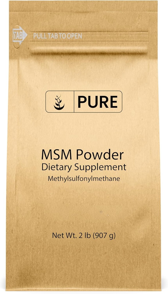 Poudre de méthylsulfonylméthane MSM (2 lbs), toujours pur, supplément alimentaire naturel de soufre