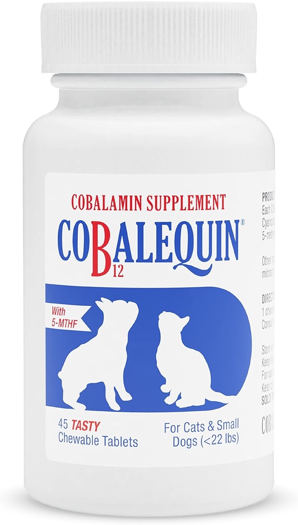 Nutramax Cobalequin B12 Supplément pour chats et petits chiens, 45 Nombre (paquet de 1)
