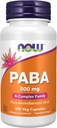 Suppléments, PABA (Acide Para-aminobenzoïque) 500 mg, famille des complexes B, 100 gélules
