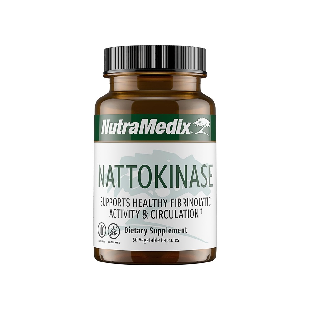 Supplément NutraMedix Nattokinase - Nattokinase 2000 UF par portion - Formulé pour soutenir la santé cardiaque et la circulation saine - Gluten + sans lait (60 capsules)