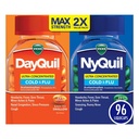 Vicks DayQuil & NyQuil Ultra Concentrated Liquicaps Co-Pack, Cold & Flu Medicine, Powerful Multi-Symptom Daytime & Nighttime Relief for Headache, Fever, Sore Throat, Minor Aches & Pains, & Cough, 96ct