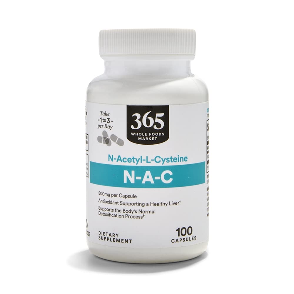 365 par le marché des aliments entiers, N-acétyl L-Cysteine 500mg, 100 Nombre