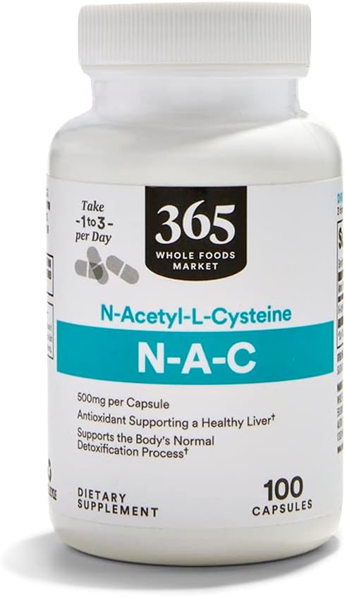 365 par le marché des aliments entiers, N-acétyl L-Cysteine 500mg, 100 Nombre