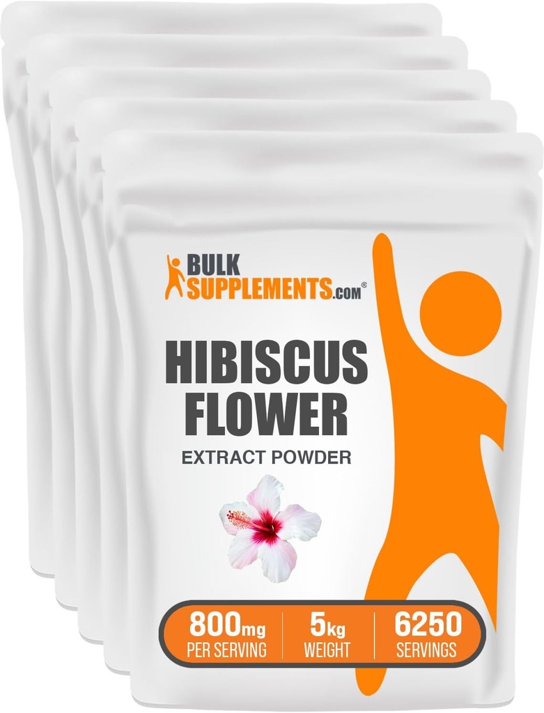BulkSupplements.com Poudre d'extrait de fleurs Hibiscus (5 kilogrammes - 11 lbs)