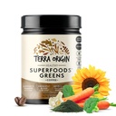 TERRA ORIGINE Superfoods Verts Mélanger Immune et support digestif. Supplément Légumes bio avec Tumeric, Thistle de lait, Thé vert, Chlorella.