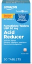 Amazon Basic Care Maximum Strength Famotidine Tablets 20 mg, Acid Reducer for Heartburn Relief, 50 Count