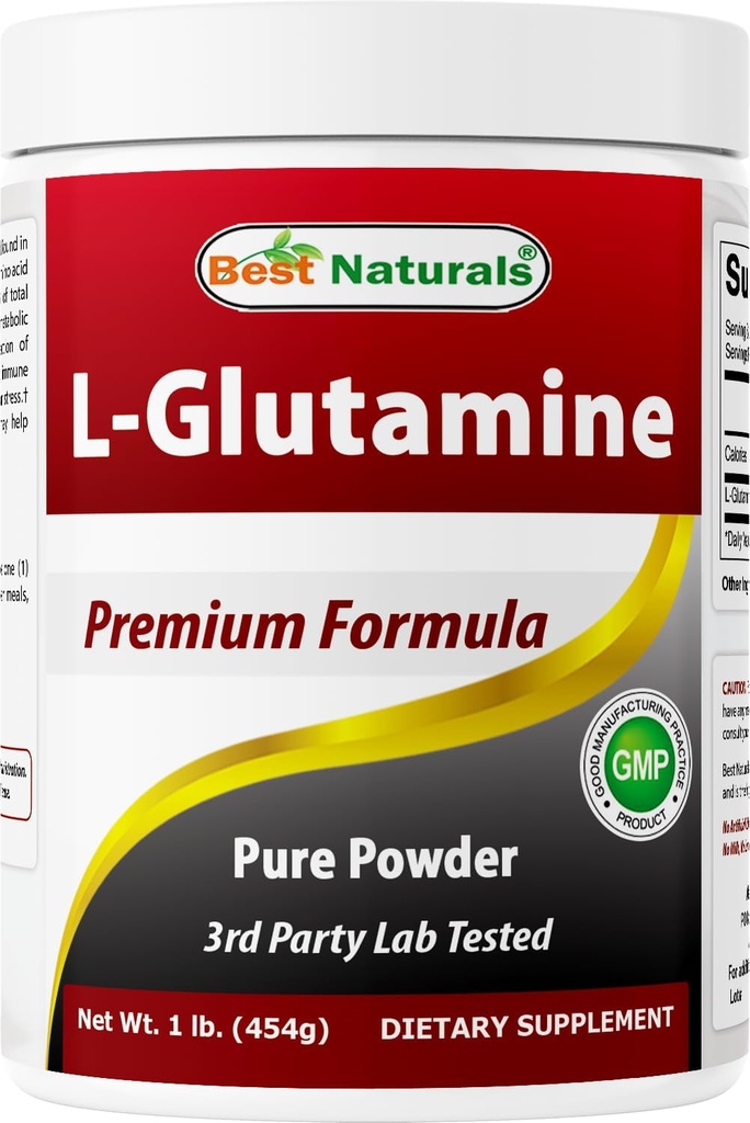 Meilleur naturel L-Glutamine poudre - 1 livre - 100% pure et libre - Glutamine Recovery poudre - cliniquement prouvé aide à la récupération pour les hommes et les femmes (817716014555)