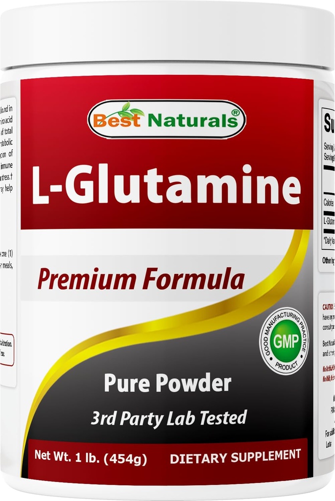 Meilleur naturel L-Glutamine poudre - 1 livre - 100% pure et libre - Glutamine Recovery poudre - cliniquement prouvé aide à la récupération pour les hommes et les femmes (817716014555)