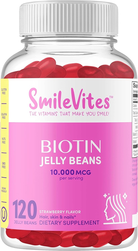 Heartland Pharma Biotin 10 000 MGC Haricots à jelly (en anglais seulement) Hair, Skin & Nails Support (en anglais seulement) Vegan, Gluten-Free, Non-OGM & Kosher Friendly (en anglais seulement)