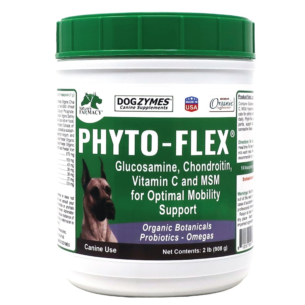 Dogzymes Phyto Flex - Glucosamine, Chondroïtine, MSM et acide hyaluronique... (2 livres)