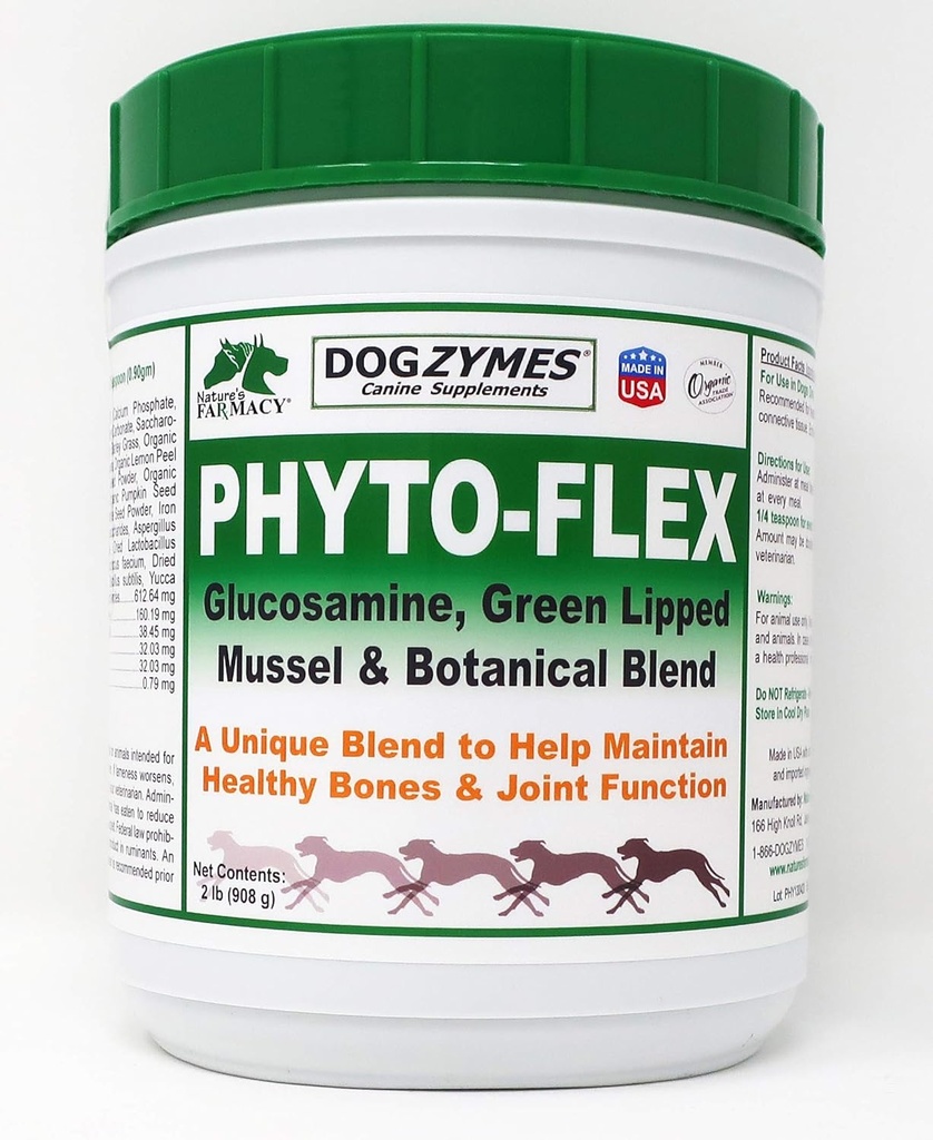 Dogzymes Phyto Flex - Glucosamine, Chondroïtine, MSM et acide hyaluronique... (2 livres)