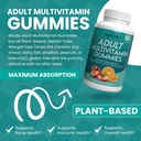 Multivitamines végétales, multivitamines quotidiennes pour les hommes et les femmes avec des vitamines A, C, D, E, B-3, B-6, B-12, Biotine, inositol, non-OGM, sans gluten, 60 comtes (30 jours d'approvisionnement)