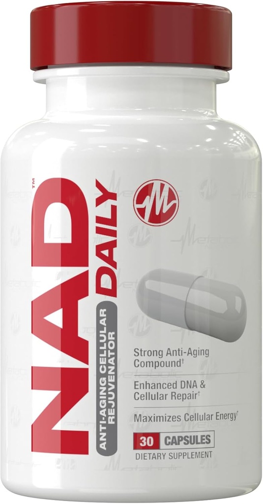 Metabolic Nutrition NAD Daily 150mg Anti-Aging Cellular Rejuvenator, Supports Cellular Energy and Mitochondrial Function, 30 Vegetable Capsules