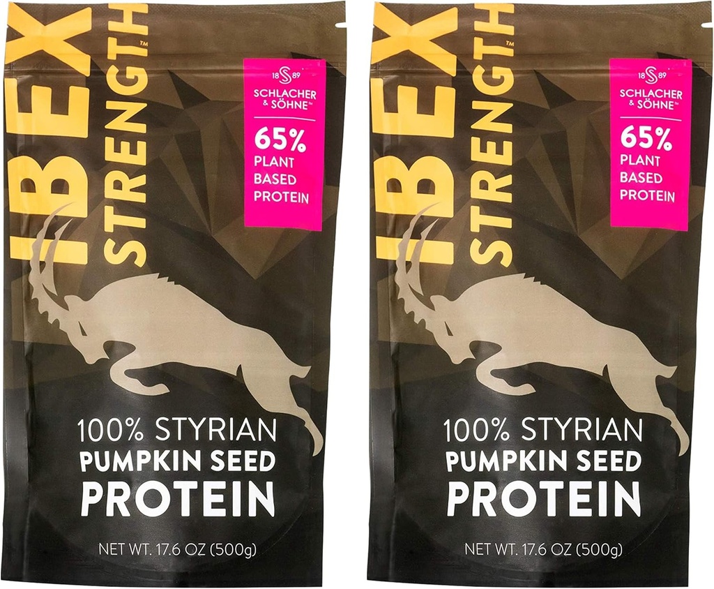 Schlacher & Söhne Styrian Pumpkin Seed Protéines Poudre: 100% Pure, Protéines végétales, Non OGM, Sans gluten, Vegan, Pas d'additifs, Boosts Système immunitaire, Améliore la digestion, Fabriqué en Autriche (2 Pack)