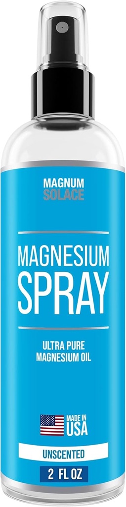 Spray de magnésium - Spray d'huile de magnésium pur de qualité USP - Fabriqué aux États-Unis depuis 2008, 2 oz